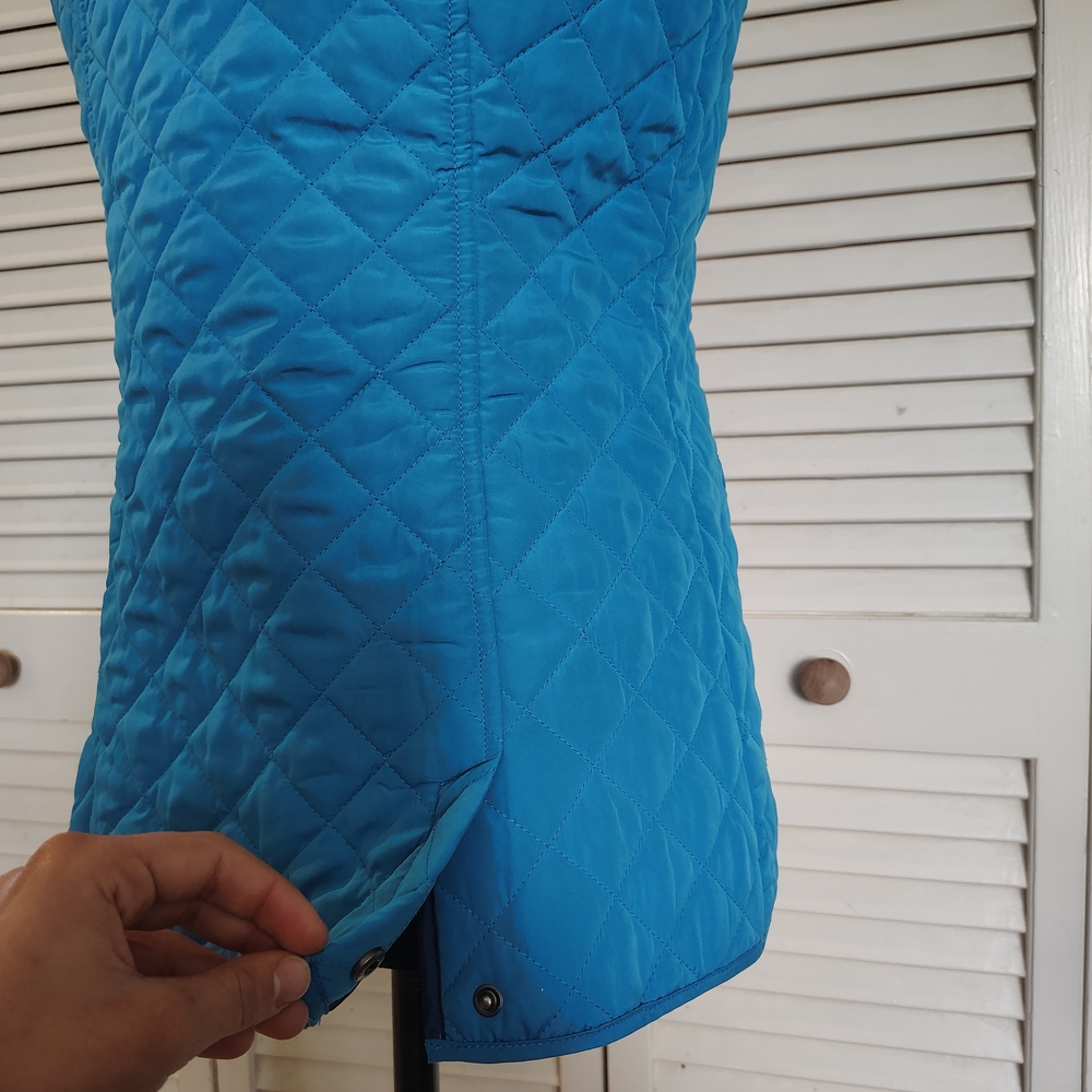 J.Jill Bright Turquoise Blue Quilted Vest Size XS – Like New - Picture 9 of 13